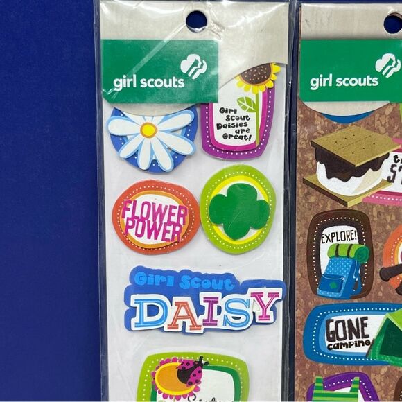 Girl Scouts Badge Sticker Set Flocked and Layered NEW - Picture 2 of 8